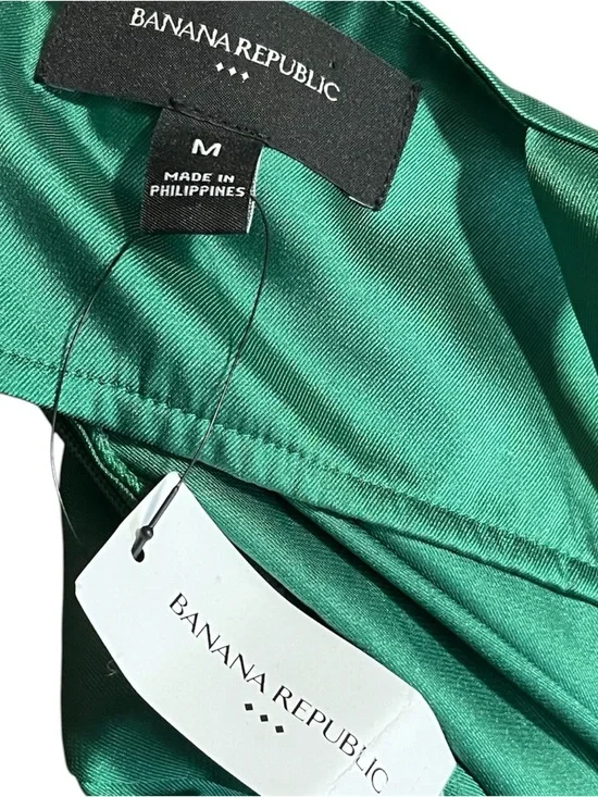 SILKY TWILL WIDE-LEG JUMPSUIT banana republic nwt Green Wide-Leg Satin Jumpsuit - Picture 5 of 5